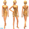 Sims 2 — Sequin Gold Dress by jessicaciocler — An amazing party dress, can be worn as formal!!! HAVE FUN!