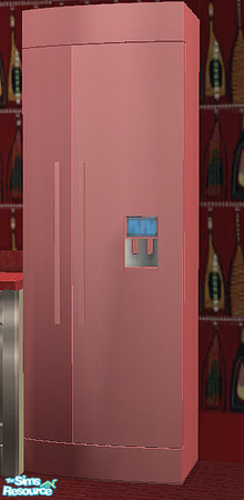 Sims 2 — Red Kitchen - Bottle Kitchen Fridge by sbaroudi — 