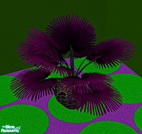 Sims 2 — Retro Lounge RC- Fan Palm Plant by mom_of2boyz — A recolor of Retro Lounge by Padre333.