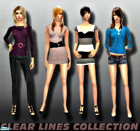 Sims 2 — CLEAR LINES COLLECTION by H76CXL — CLEAR LINES COLLECTION