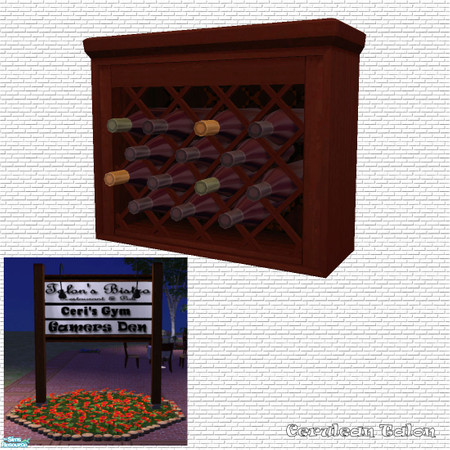 Sims 2 — Bistro Set - Juice Rack by Cerulean Talon — Fill your home or restaurant with great Tuscan style.