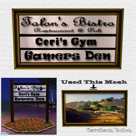 Sims 2 — Bistro Set - Businesses Sign by Cerulean Talon — Fill your home or restaurant with great Tuscan style.