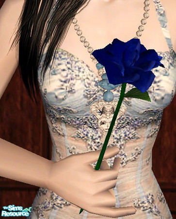 Sims 2 — Fleur du Mal - Right - Blue by Daislia — Rose wear as RIGHT hand accessories, for both gender, Teens and up. Add