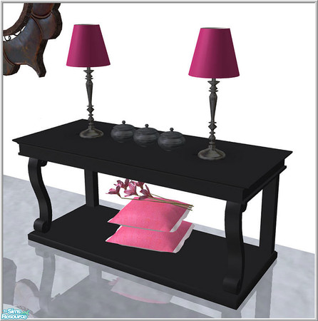 Sims 2 — Black - B43 Sideboard Black by Birgit43 — with extra slot for placing deco objects