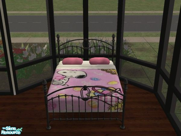 Sims 2 — MooMoo beddings- Snoopy Easter by princess_moomoo — Snoopy easter egg bedding!