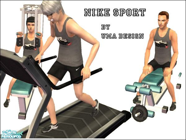 Sims 2 — Nike Addict Sport for Men - SET by Uma Design — The right gear from top to toe will inspire grandpa, dad and