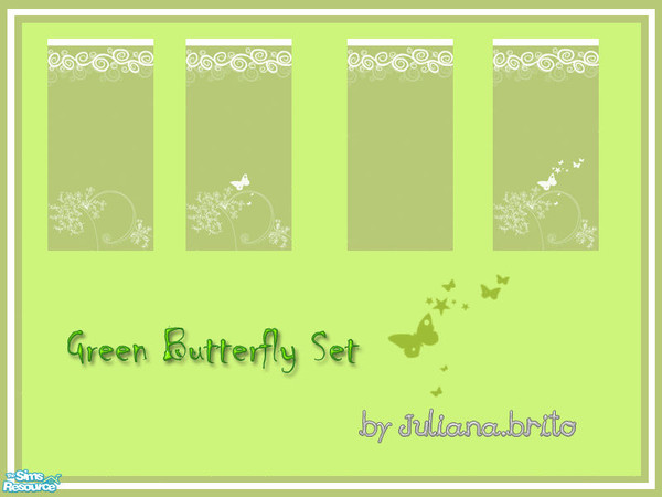 Sims 2 — Green Butterfly by juliana.brito — Another set of wallpapers! Enjoy it! 