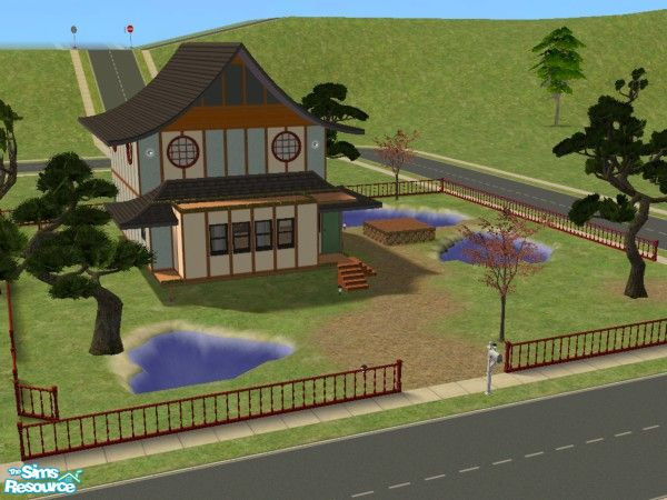 Sims 2 — 3 Ponds by daisylee — This is the house to use for the Flip 3 Ponds challenge in the forums. You must have MG to