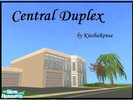 Sims 2 — Central Duplex by kiesharenee — Two SimFamilies can enjoy this lovely lot. Each unit has its own private entrace