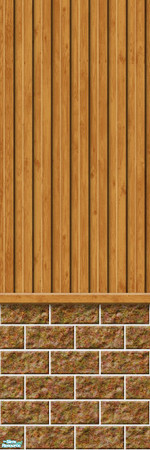 Sims 2 — Studio K Vertical Wood & Dark Block - Golden by StudioKhagerks — 
