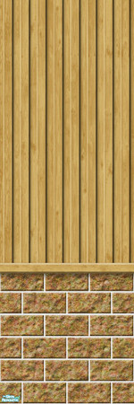 Sims 2 — Studio K Vertical Wood & Dark Block - Bamboo by StudioKhagerks — 