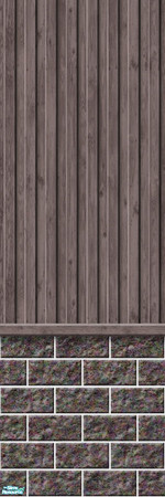 Sims 2 — Studio K Vertical Wood & Dark Block - Plum Brown by StudioKhagerks — 