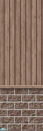Sims 2 — Studio K Vertical Wood & Dark Block - Mushroom by StudioKhagerks — 