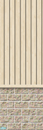 Sims 2 — Studio K Vertical Wood & Dark Block - Oyster by StudioKhagerks — 