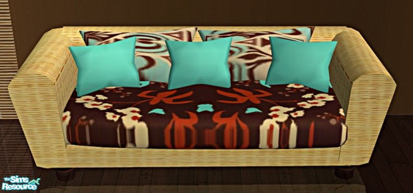 Sims 2 — Cushy Rattan Living RC- Ginseng- Sofa by mom_of2boyz — A recolor of Cushy Rattan Living by Selina012. 