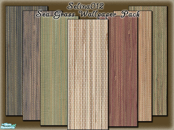 Sims 2 — Sea Grass Wallpaper pack by selina012 — A mixture of different coloured sea grass wallpapers. Cost $0 in game.