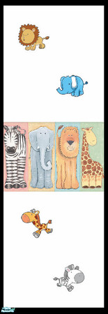 Sims 2 — \'My Little Wildlife\' Bedroom Collection - Wall 6 by shadow66 — From my \'My Little Wildlife\' Bedroom