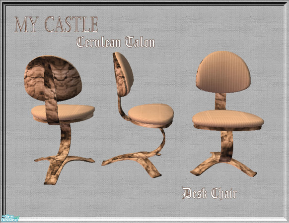 Sims 2 — My Castle Bedroom - Desk Chair by Cerulean Talon — Dream, do homework, or just for play, this castle set will be