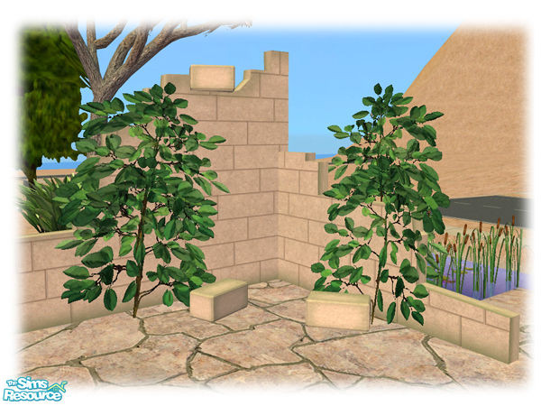Sims 2 — Civ Ruins - Ruins Corner Wall  - Mesh by Shakeshaft — Part of a set of objects to create a Ruins scene, included