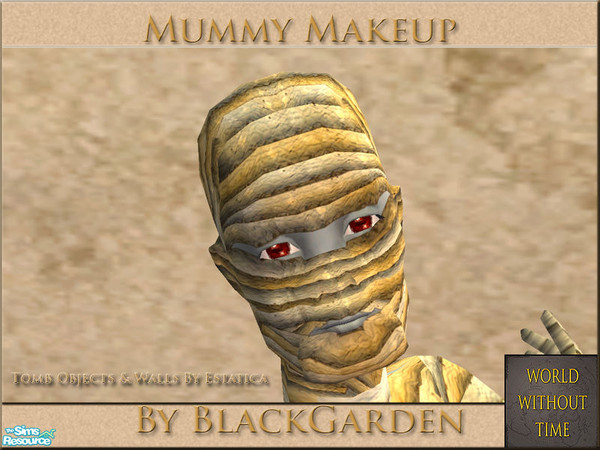 Sims 2 — Mummy Makeup by BlackGarden — This is the Ancient Egyptian mummy full face makeup for all your Sims. Don\'t