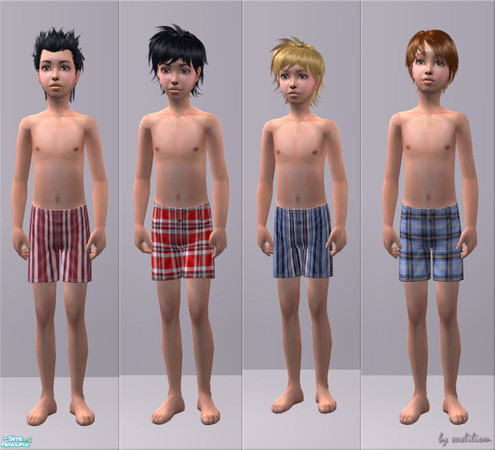 Sims 2 — Boxershorts For The Little Boys - Striped & Chequered by sosliliom — *underwears & sleepwears*