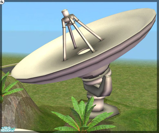 Sims 2 — Radio Telescope - medium sized by senemm — A set of 2 different realistic radio telescopes in 3-3 (small,