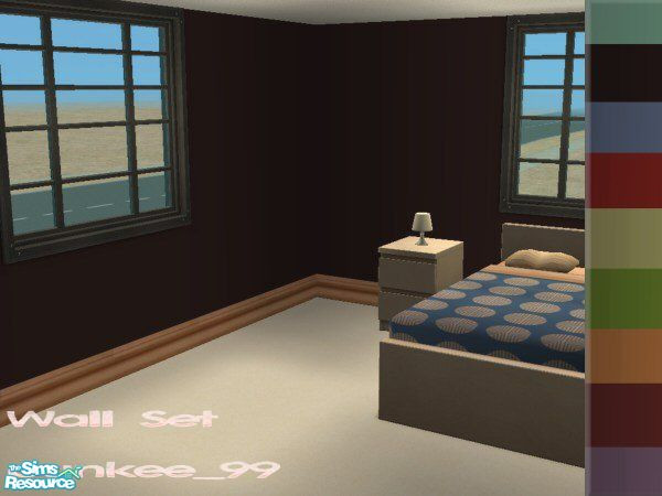 Sims 2 — Wall Set 1 by punkee_99 — Set of 9 walls. Can be found under paint