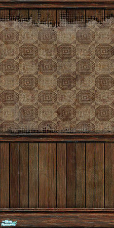 Sims 2 — Rank Room Recolour  - Rank Teastained Wallcovering by Padre — A set of pure ugliness! Murano\'s IR Office set