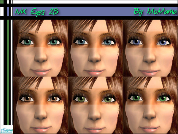 Sims 2 — NK Eyes 2B by MoMama — A set of custom eyes for your Sims somewhere between cartoony and reality.