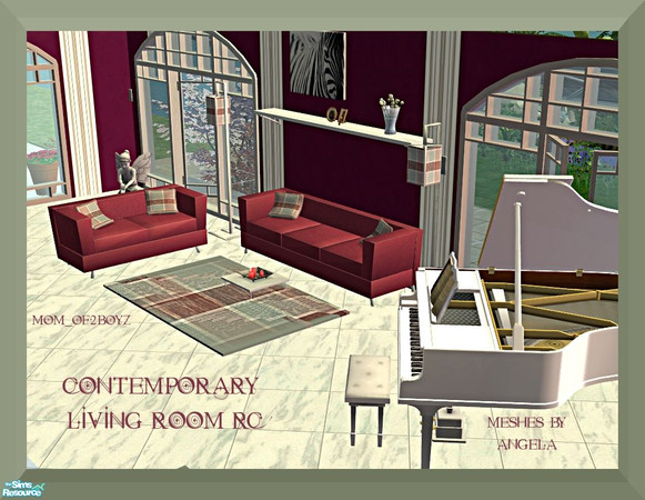 Sims 2 — Contemporary Living Room RC by mom_of2boyz — A recolor of Angelas\' Contemporary Living Room.
