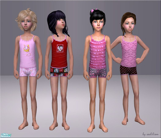 Sims 2 — Adorable Undies For The Little Girls I by sosliliom — *undewrsears & sleepwears*