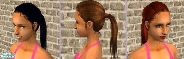 Sims 2 — Weekend Ponytail Set by PenelopeT — Stylish set of ponytails based on Peggysim wonderful mesh. Enjoy! ** Don\'t