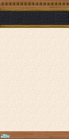 Sims 2 — Asian Teak & Bamboo Set - Charcoal Boarder & Teak C K by Cerulean Talon — Stylish and elegant walls and