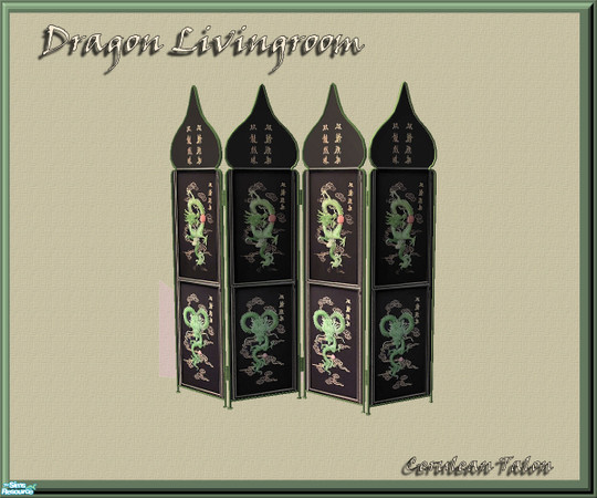 Sims 2 — Dragon Livingroom - Screen by Cerulean Talon — Deep rich textures and vivid colors combine to enhance the
