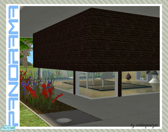 Sims 2 — Panorama - Bottom Row Single Right Corner by wideopeneyes — These can be used to make your windows fit into