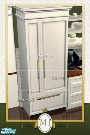 Sims 2 — MH Kitchen Refrigerator by phoenix_phaerie — A cabinet-style refrigerator to give your kitchen the custom look