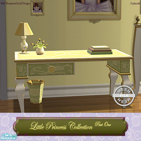 Sims 2 — Little Princess Bedroom - Desk Mesh by Cashcraft — All new mesh set for your little princess! The bedroom set