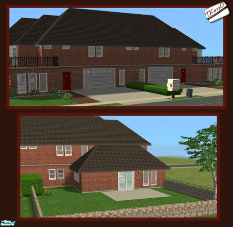 Sims 2 — TKayO AL Duplex 3 by TKayO — Apartment Life Duplex. Each side has 3 bedrooms & 3 1/2 baths. Single car
