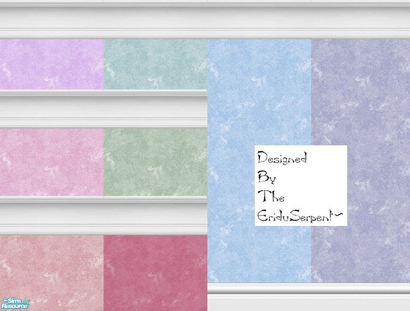 Sims 2 — Sponge Print Wallpaper Set by eriduserpent — A set of 8 papers for Izazu. Designed By The EriduSerpent~