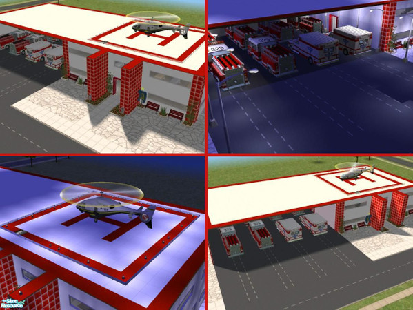 Sims 2 — D\'s Fire Station by DandaLuna — Enjoy! ;)