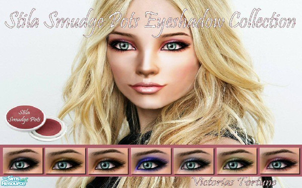 Sims 2 — VF Stila Smudge Pots Shadow Collection by fortunecookie1 — Here are 7 new eyeshadows inspired by Sephora\'s