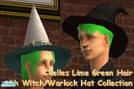 Sims 2 — Chelles Lime Green Hair with Witch Hats by Rogue4378 — Chelle brings you these Lime Green recolours of the Maxis