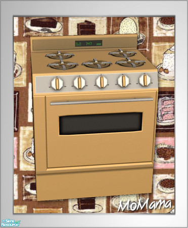 Sims 2 — NK Fire Em Up Stoves - Gold by MoMama — A nice modern stove in Gold.