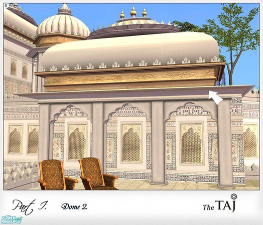 Sims 2 — Taj - Dome #2 by senemm — A detailed and glistening indian architecture set inspired by Udaipur\'s well-known