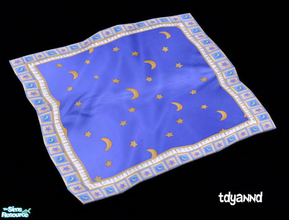 Sims 2 — Maxis Match Creative Blanket - Blue Moons by tdyannd — 