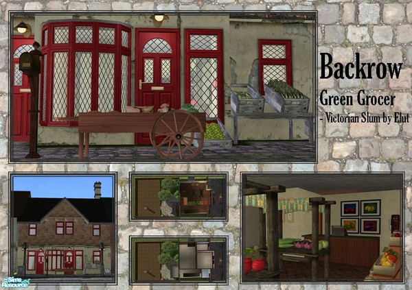 Sims 2 — Backrow Green Grocer by Elut — 