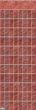 Sims 2 — Studio K Vertical Brick 03 - Burnt Coral by StudioKhagerks — 