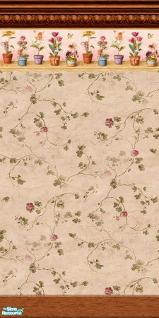 Sims 2 — Vintage Flowers - With Crown And Kick by Cerulean Talon — Delicate colors and rich textures for that perfectly