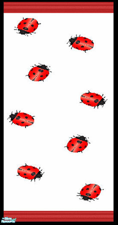 Sims 2 — \'Ladybird/Lady Bug\' Furnishing Collection - Wall 1 by shadow66 — From my \'Ladybird Furnishing Collection\':