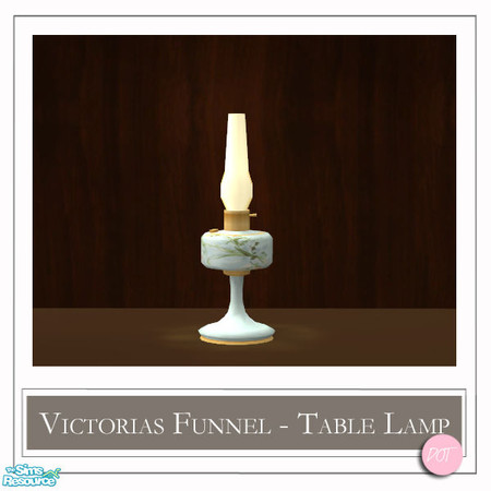 Sims 2 — Victorias Funnel Table Lamp Blue Leaves by DOT — Victorias Funnel Table Lamp Blue Leaves. 1 MESH Plus Recolors.